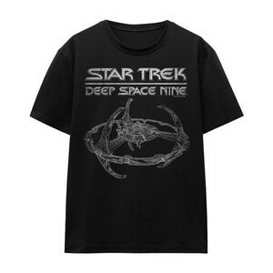 Star Trek Unisex Adult Deep Space Nine Station T-Shirt / Black
